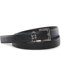 Ferragamo - Leather Double Gancini Belt - Lyst