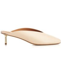 forte_forte - Laminated Leather Clog With Metal Heel - Lyst