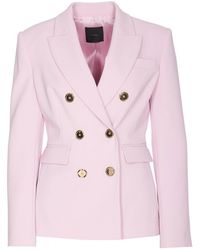 Pinko - Pink Granato Blazer With Double Breasted - Lyst