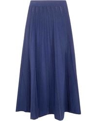 Blugirl Blumarine - Viscose Pointelle Skirt - Lyst