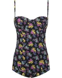 Dolce & Gabbana - Balconette One-Piece Swimsuit With Print - Lyst