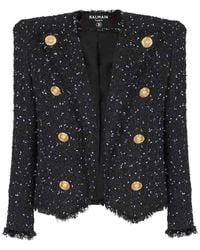 Balmain - Tweed Jackets - Lyst