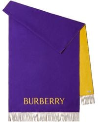 Burberry - Rose Print Cashmere Scarf - Lyst
