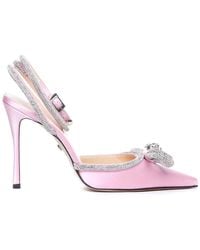 Mach & Mach - Pink Pumps Sandals Toe Bow - Lyst