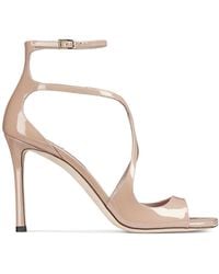 Jimmy Choo - Azia95 Patent Leather Sandals - Lyst