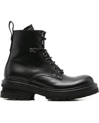 Premiata - Elba Leather Military Boots - Lyst