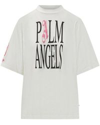 Palm Angels - Flame-Print Loose Tee - Lyst