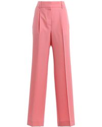 Givenchy - Wool Wide Leg Trousers - Lyst