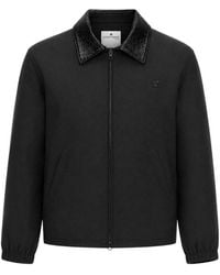 Courreges - Bomber Jacket With Vinyl Collar - Lyst