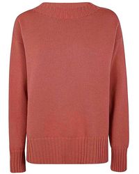 Drumohr - Long Sleeves Crew Neck Oversized Sweater - Lyst