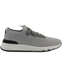 Brunello Cucinelli - Knitted Running Sneakers - Lyst