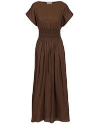 Matteau - Shirred Waist Midi Dress - Lyst