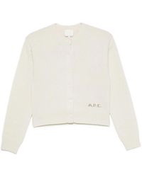 A.P.C. - Lila Logo Cardigan - Lyst