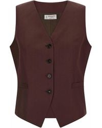 Alberto Biani - Viscose And Linen Vest - Lyst