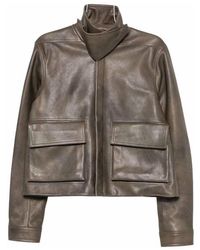 Rick Owens - Tower Alice Calfskin Leather Jacket - Lyst