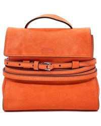 Moschino - Tie Me Small Suede Bag - Lyst