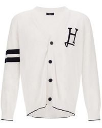 Herno - Logo Cardigan - Lyst
