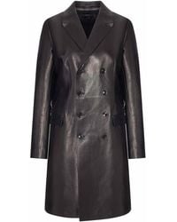 Tom Ford - Double-Breasted Polished Leather Coat - Lyst
