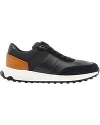 Tod's - Leather And Technical Fabric Sneakers - Lyst