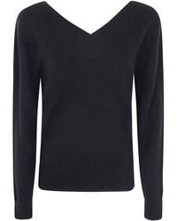 Tom Ford - Cashmere Fin 7 Off-Shoulders V Neck Sweater - Lyst