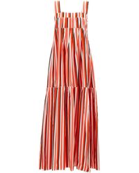 Plan C - Long Striped Cotton Dress - Lyst