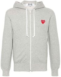 Comme des Garçons - Logo Zipped Cotton Hoodie - Lyst