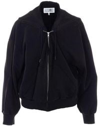 MM6 by Maison Margiela - Zip Up Sweatshirt - Lyst