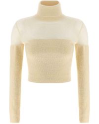Elisabetta Franchi - Brushed Insert Turtleneck Sweater - Lyst
