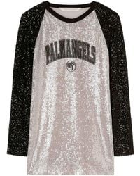 Palm Angels - College Palm Sequin Mini Dress - Lyst