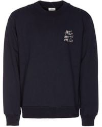 Etro - Cotton Sweatshirt With Front Logo - Lyst