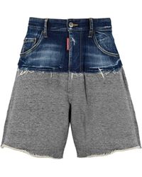 DSquared² - Bermuda Shorts In And Fleece Blend - Lyst