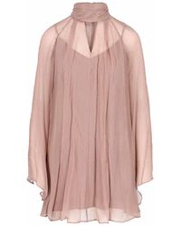 STAUD - Mini Chiffon Dress - Lyst