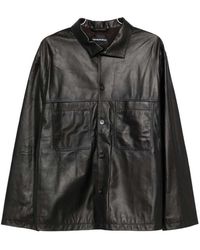 ARMANI EXCHANGE - Leather Jacket - Lyst