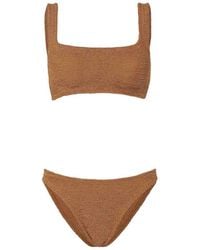 Hunza G - Xandra Bikini Metallic Cocoa - Lyst