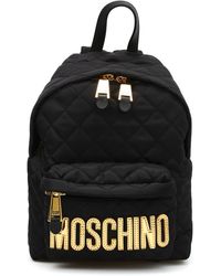 Moschino - Logo Lettering Quilted Backpack - Lyst