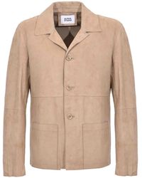 Alpha Studio - Suede Leather Jacket - Lyst