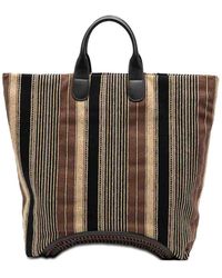 Emporio Armani - Striped Tote Bag - Lyst