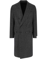 Caruso - Double-Breasted Cashmere Coat - Lyst