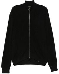 Paul & Shark - Ribbed Zip-Up High-Neck Cardigan - Lyst