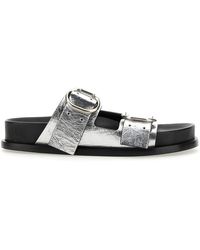 Jil Sander - Leather Sandals With Buckle - Lyst