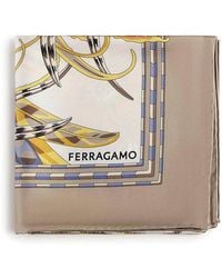 Ferragamo - Sciarpa Di Seta Stampata - Lyst