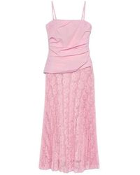 Jonathan Simkhai - Cotton And Lace Midi Dress - Lyst