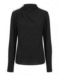 Patrizia Pepe - Draped Viscose Top - Lyst