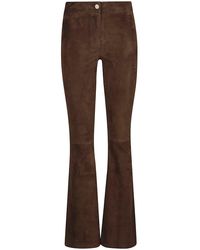 Arma - Leather Bootcut Pants - Lyst