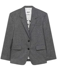 MSGM - Blazer Jacket With Pockets - Lyst