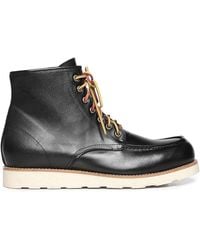 Giuliano Galiano - Shark Leather Lace-Up Boots - Lyst
