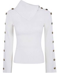 Elisabetta Franchi - Tricot Round Neck Sweater - Lyst