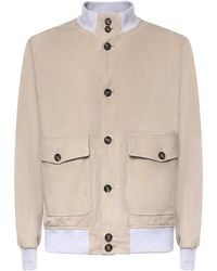 Eleventy - Suede Bomber Jacket - Lyst