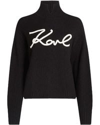 KARL LAGERFELD - Soutache Signature Chunky Knit - Lyst