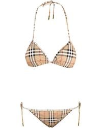 Burberry - Archive Check Bikini Set - Lyst